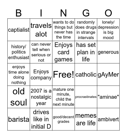 Chris bingo  Bingo Card