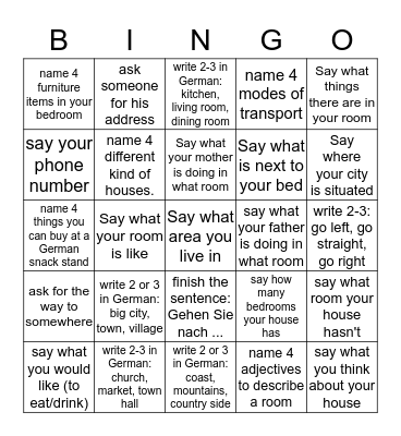 Year 7 - Revision Bingo 2018/19 Bingo Card