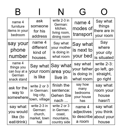 Year 7 - Revision Bingo 2018/19 Bingo Card