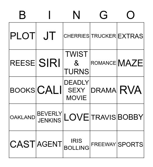 DEADLY SEXY MOVIE WEEKEND Bingo Card