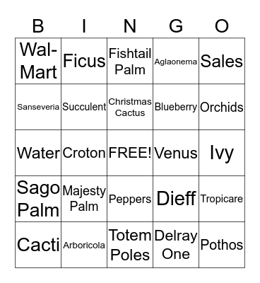 Delray Bingo Card