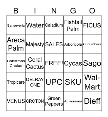 DELRAY BINGO Card