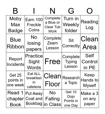 Jayleon's Bingo Challenge Board Bingo Card