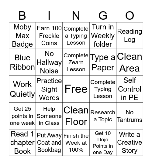 Kaiona's Bingo Challenge Board Bingo Card
