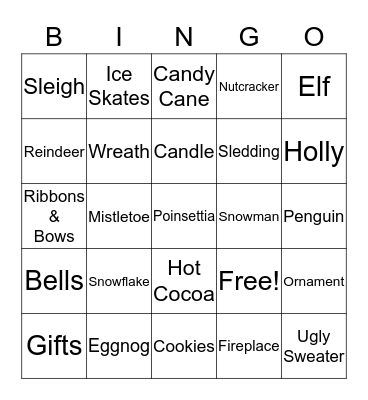 Holiday Bingo Card