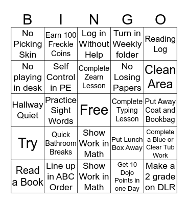 Lanaysia's Bingo Challenge Board Bingo Card
