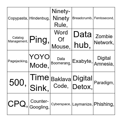 LII Diwali Bingo Card