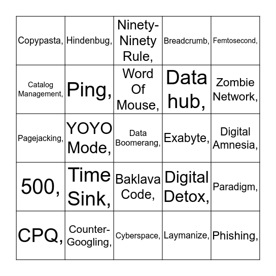 LII Diwali Bingo Card