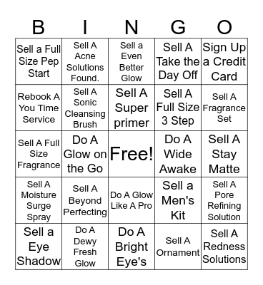 Clinique Bingo Card