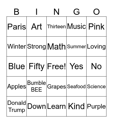 BFLY BINGO Card