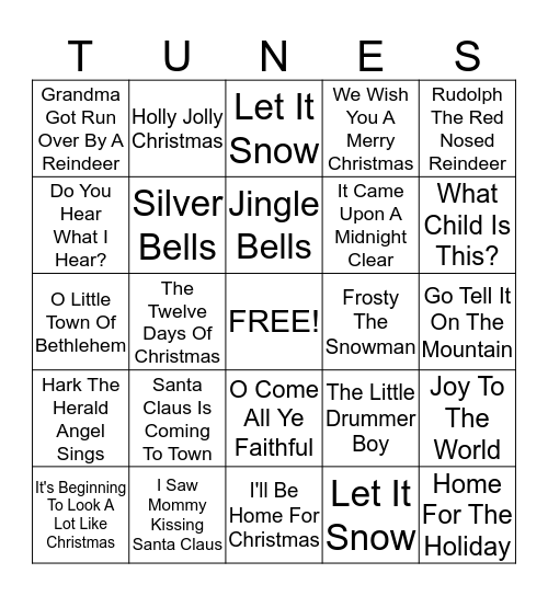 Christmas Bingo Card