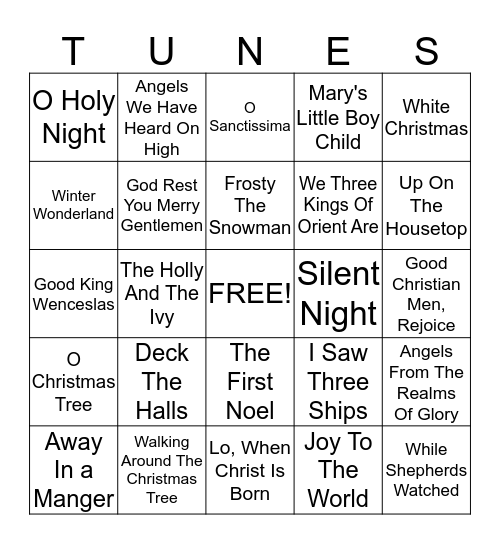 Christmas Bingo Card