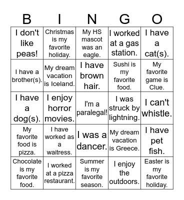 Paralegals are Invaluable! Bingo Card