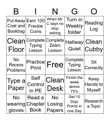 Rapheal's Bingo Challenge Board Bingo Card