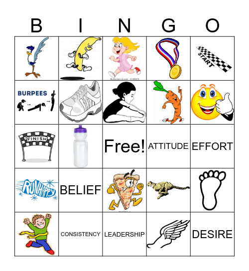 Mustang Runners Bingo Card