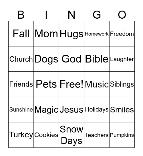 Maelee Bingo Card