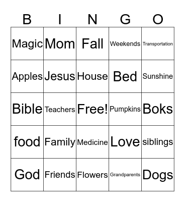 John Bingo Card