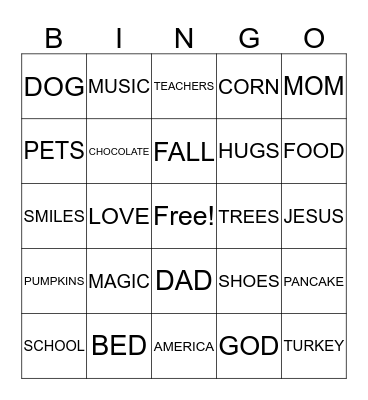 MAKAYLA Bingo Card