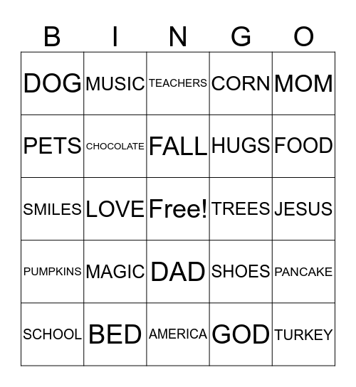 MAKAYLA Bingo Card