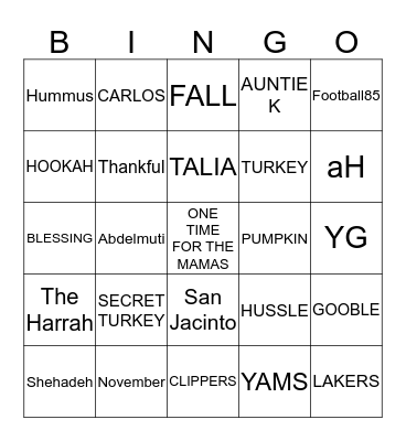 Bingo Card