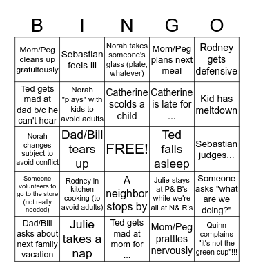 Thanksgiving Bingo Card