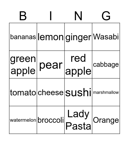Bingo Card