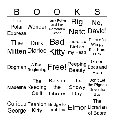 Reading Night Bingo! Bingo Card