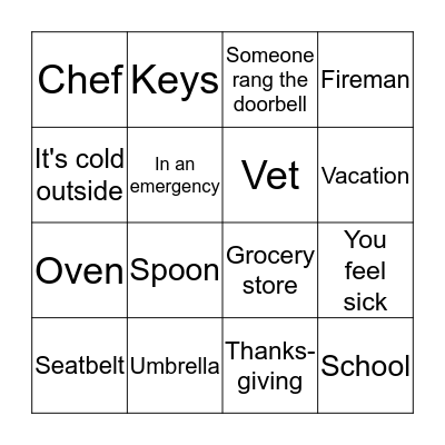 Wh- Question Mix Up Bingo Card