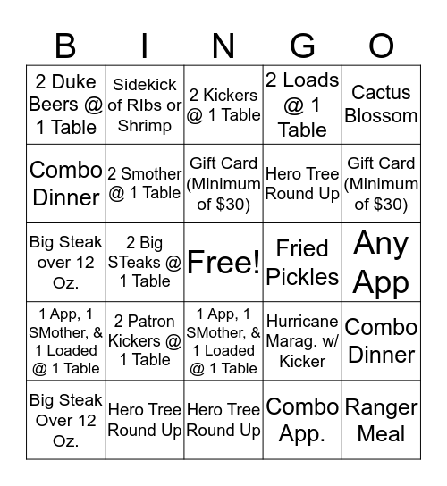 Bingo Card