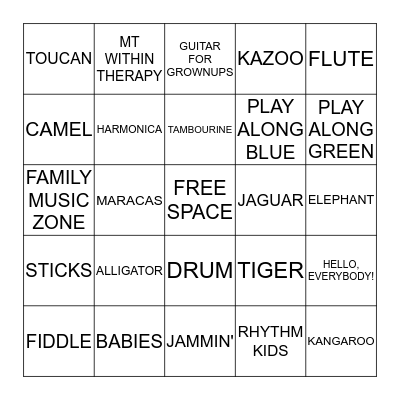 MTAC BINGO Card
