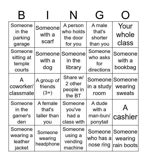 Share Your Faith With... Bingo Card