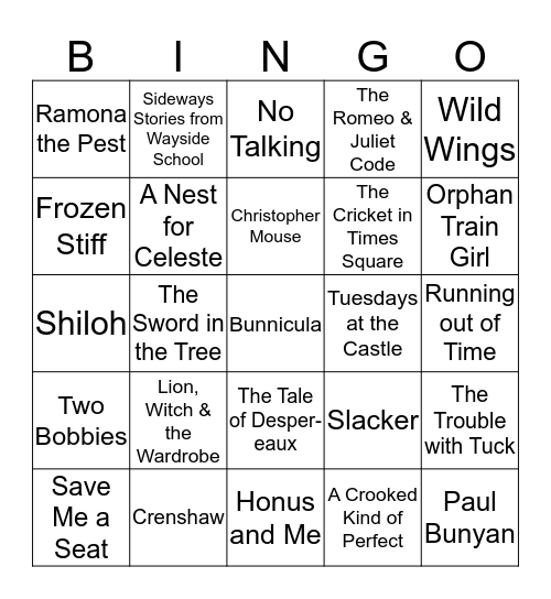 Battle Bingo Card