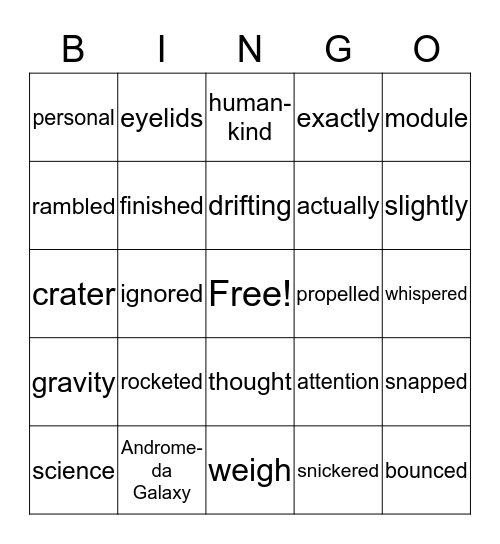 Andromeda Clark Bingo Card