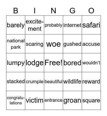 The Absolute Worst Vacation Ever Bingo Card