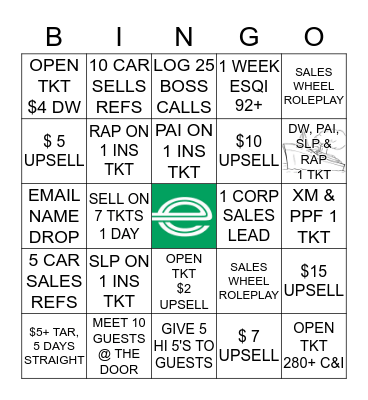 enterprise bingo Card