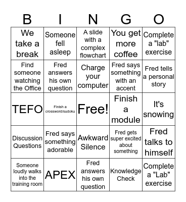 APP BUILDER BINGO Card