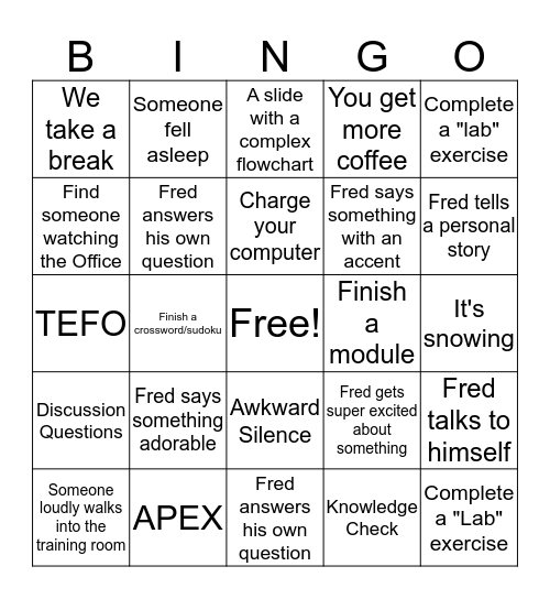 APP BUILDER BINGO Card