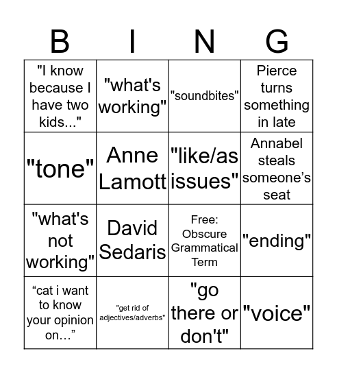 best bingo ever Bingo Card