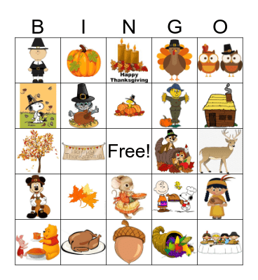 Thanksgiving  Bingo Card