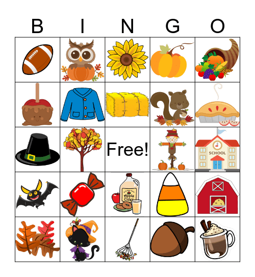 Fall Fest Bingo Card