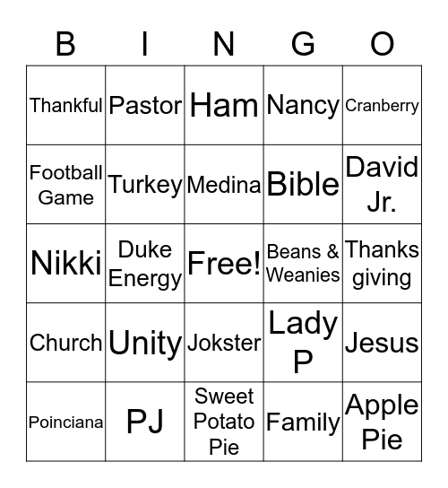 Bingo Card
