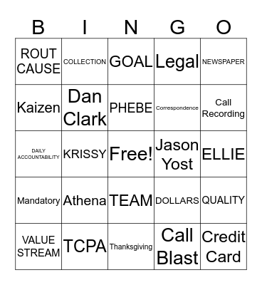 PS November 2018 Bingo Card