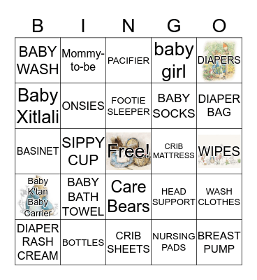 BABY SHOWER Bingo Card