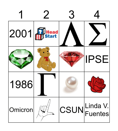 LSG BINGO Card