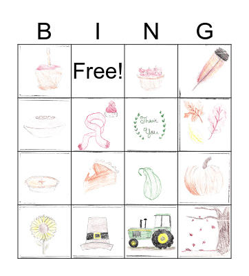 Thanksgiving Bingo Card