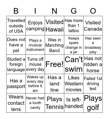 Probate Court Bingo Card