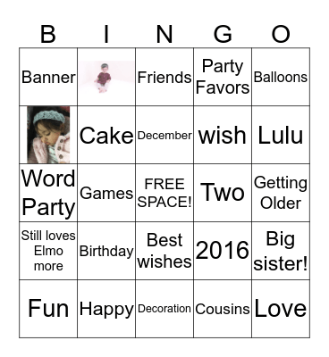 Hanein's 2nd Birthday! Bingo Card