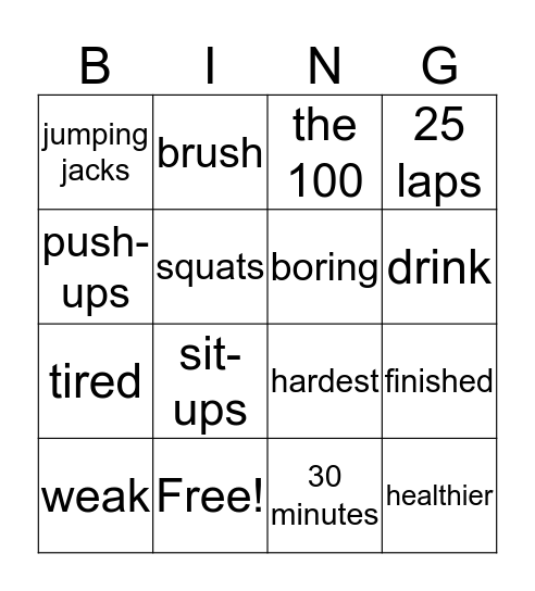 All the way to 100! Bingo Card