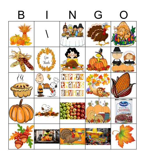 THANKSGIVING Bingo Card