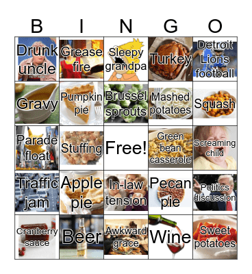 Thanksgiving Bingo Card